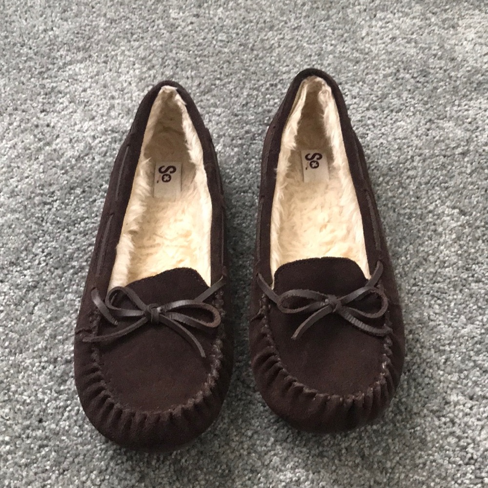 Dark brown moccasins